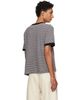 Cawley Cawley Beige & Blue Jersey Short Sleeve T-shirt - 3