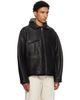 Cawley Cawley Black Flying Leather Jacket - 2