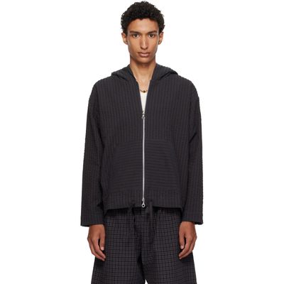 Cawley Cawley Brown & Navy Zip Up Hoodie