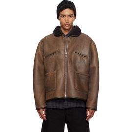 Cawley Cawley Brown Aviator Flying Leather Jacket