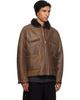 Cawley Cawley Brown Aviator Flying Leather Jacket - 2