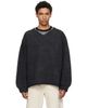 Cawley Cawley Gray V-Neck Sweater - 1