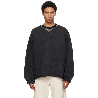 Cawley Cawley Gray V-Neck Sweater
