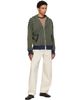 Cawley Cawley Green & Navy Ribbed Zip-Up Hoodie - 4
