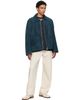 Cawley Cawley Navy Zip-Up Sandy Suede Jacket - 4