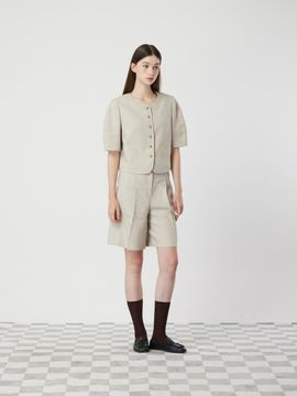 CC collect Belted Back Elastic Waist Shorts (C252MSA236)