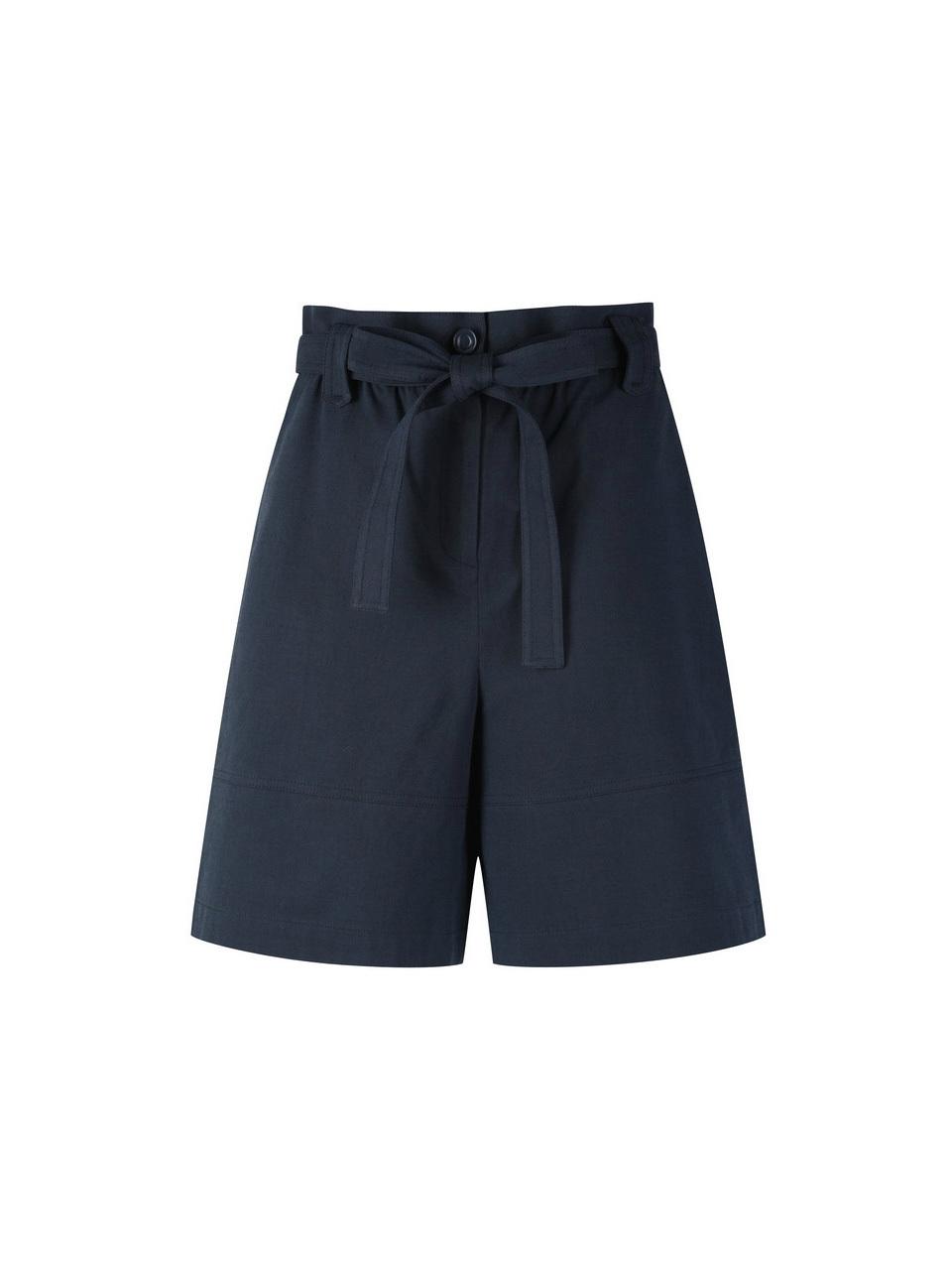 CC collect Belted Bermuda Pants - Navy