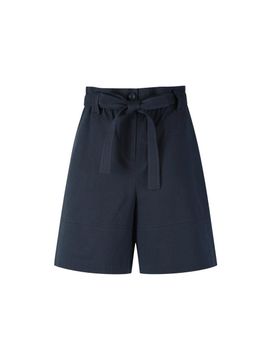 CC collect Belted Bermuda Pants - Navy