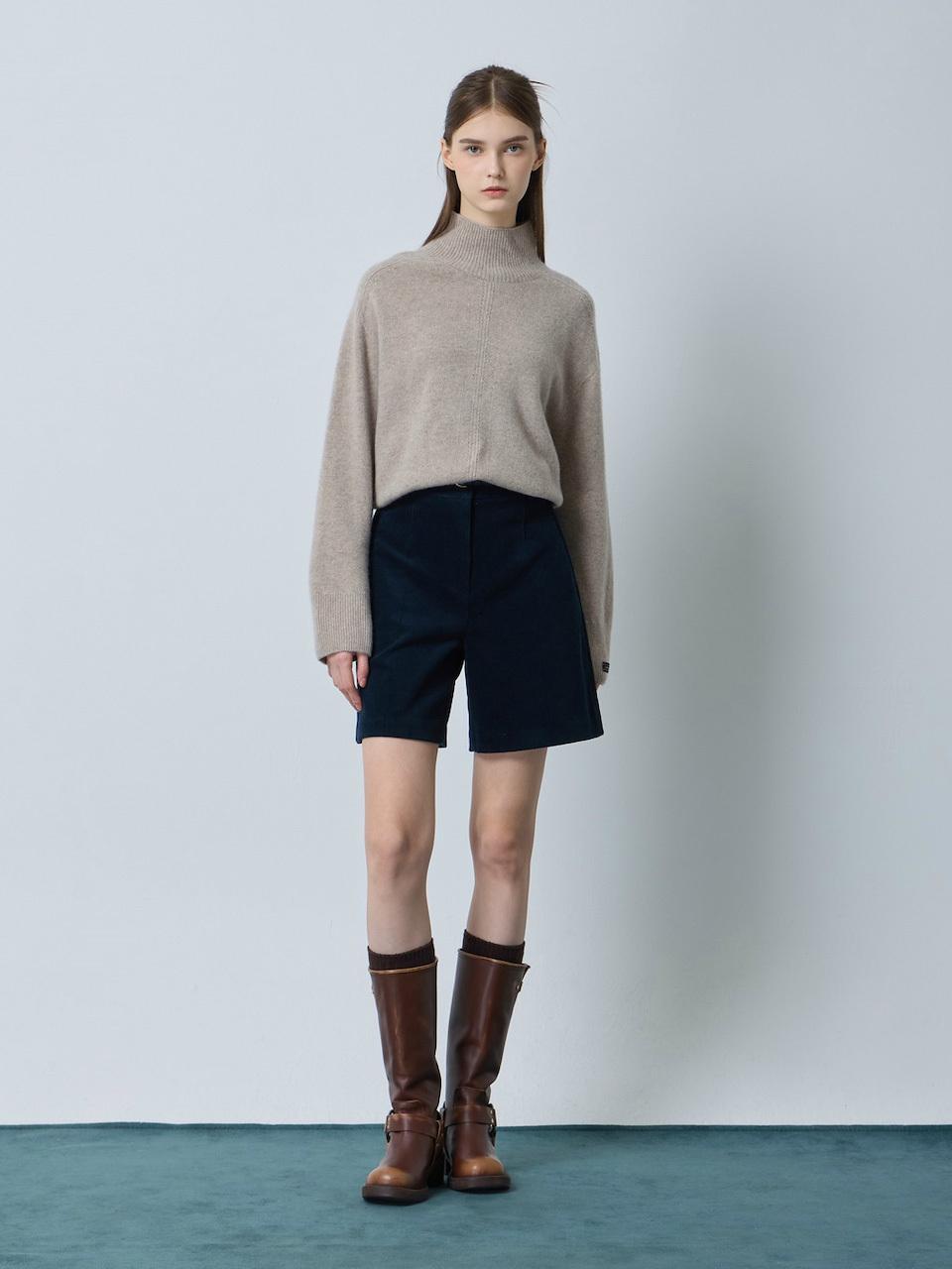 CC collect Belted Corduroy Shorts NY_C244MSA054