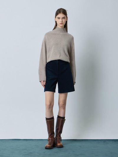 CC collect Belted Corduroy Shorts NY_C244MSA054