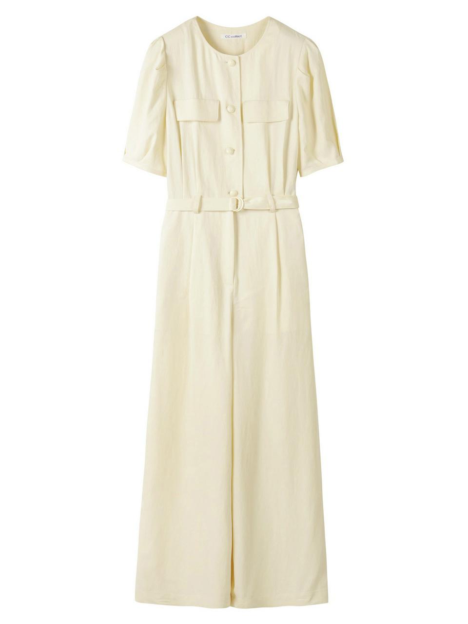CC collect Belted Half Sleeve Wide Fit Jumpsuit LY_C243MSE011