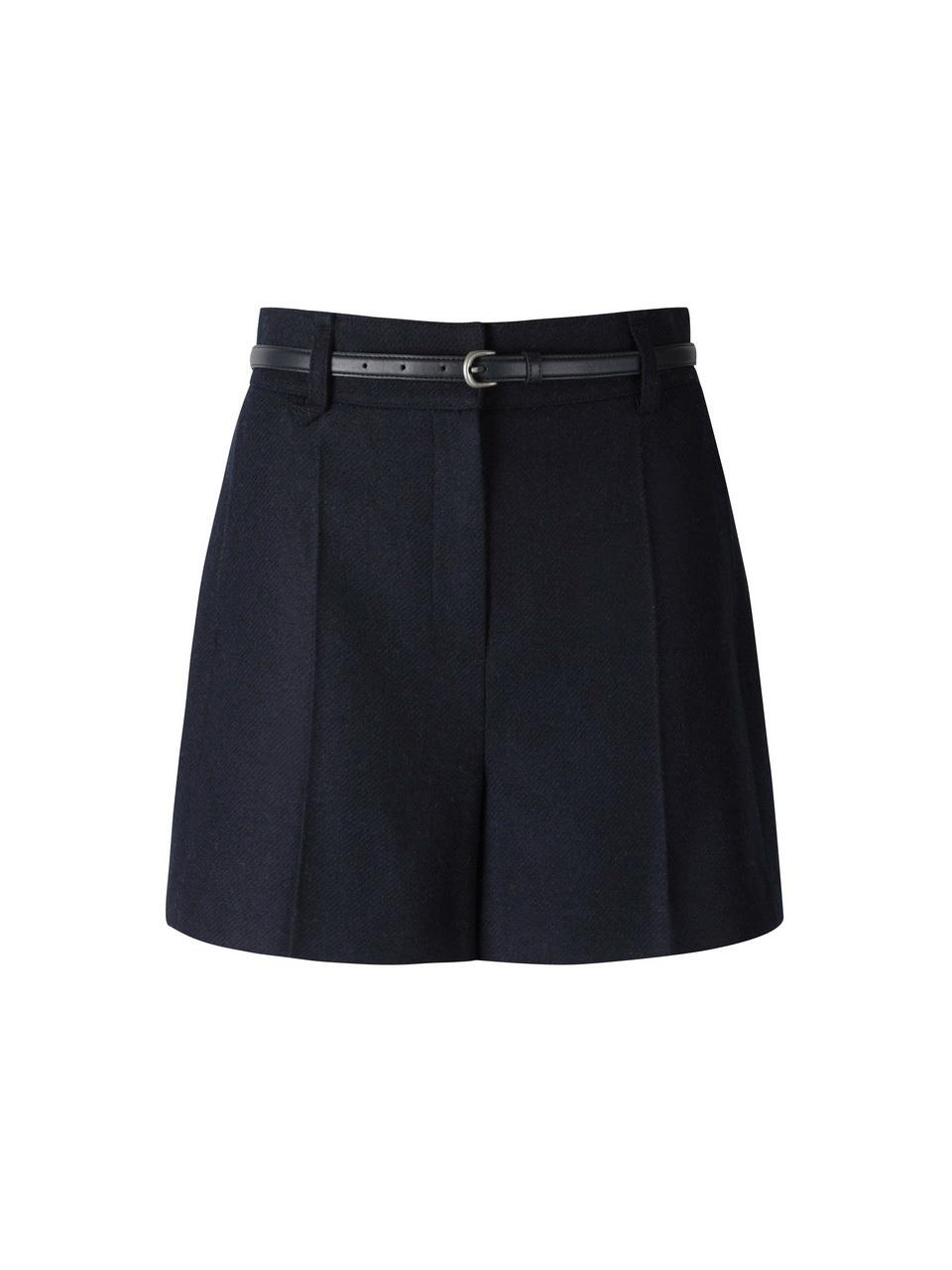 CC collect belted wool blend shorts DN_C244MSA052