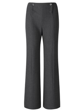 CC collect Button Point Slim Boot-Cut Fleece Lined Pants [Gray] (GR_C244MSA032)