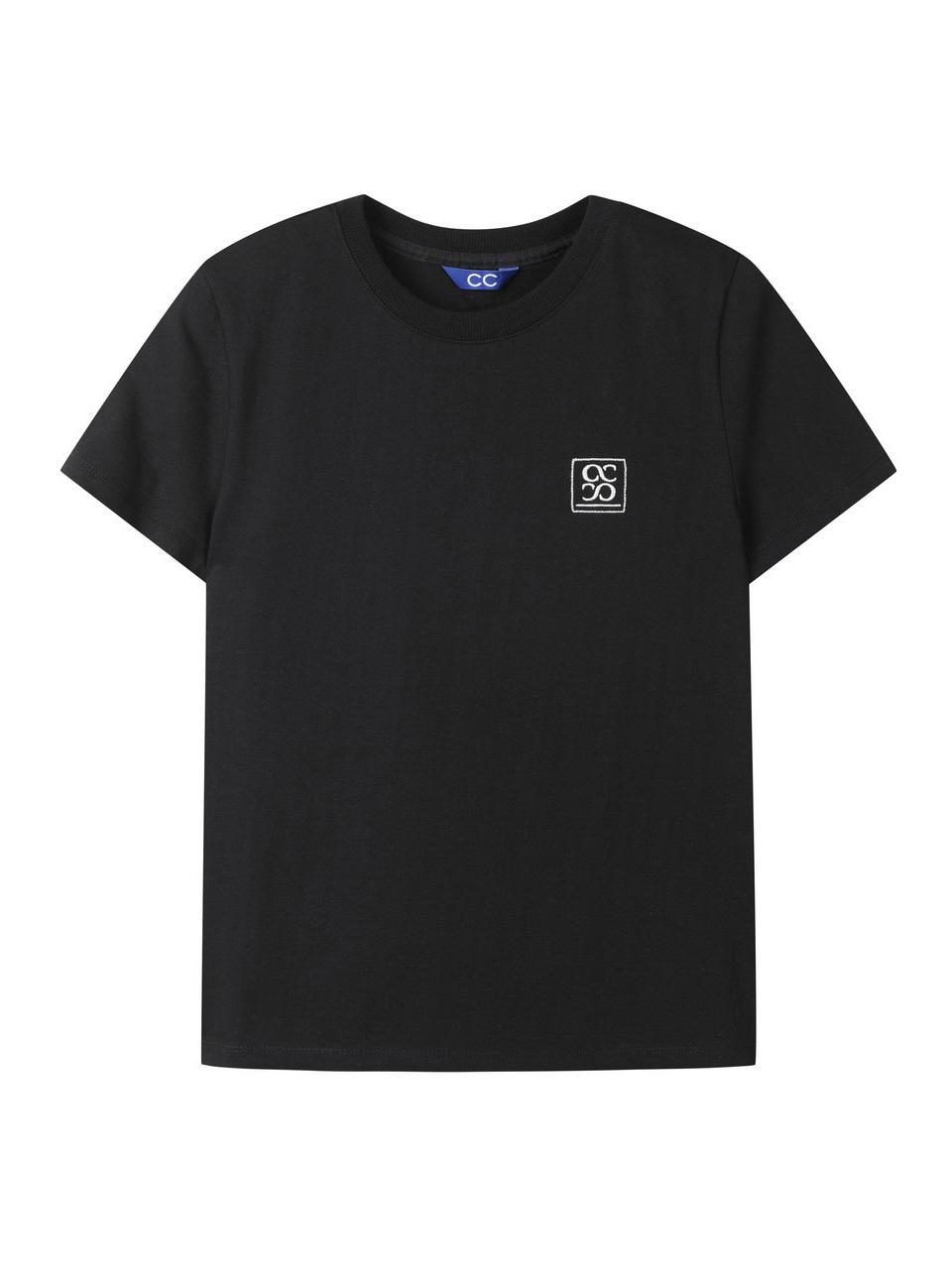 CC collect Embroidery Basic T-shirt [BK] (C252PSM331)