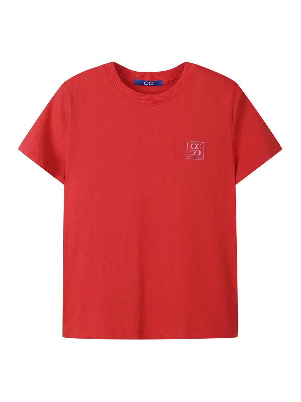 CC collect Embroidery Basic T-shirt [RD] (C252PSM331)