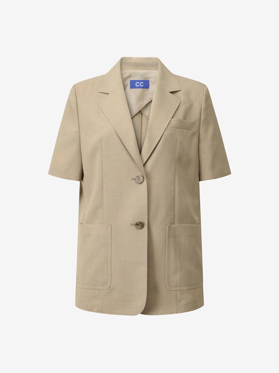 CC collect Half-sleeve Out-pocket Single Blazer (C252MSF334)