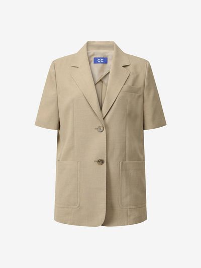 CC collect Half-sleeve Out-pocket Single Blazer (C252MSF334)