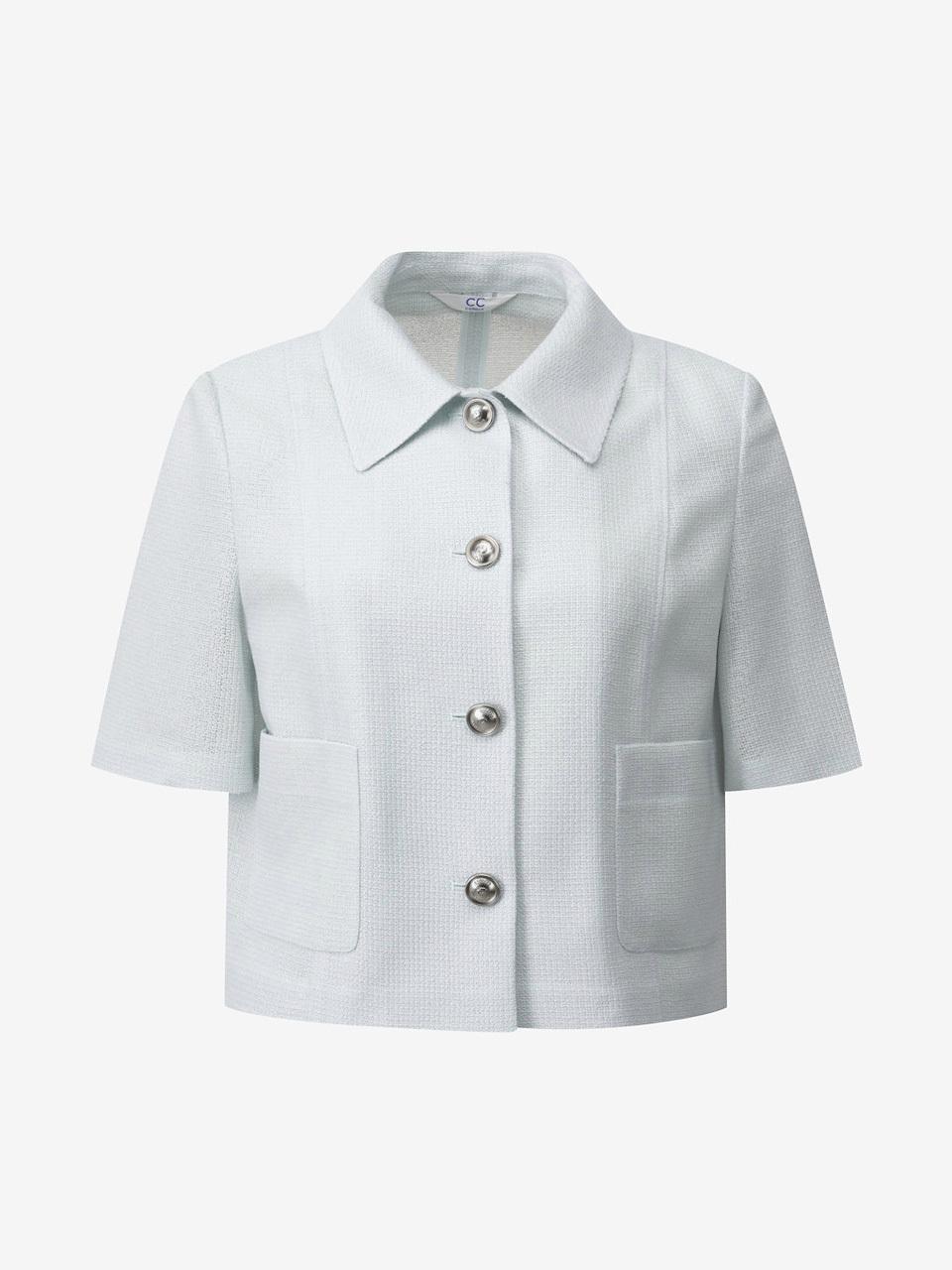 CC collect Half-sleeve Tweed Collar Jacket Blazer [LB] (C252MSF035)