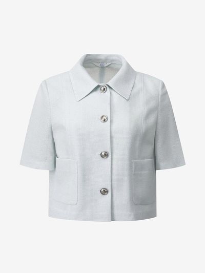 CC collect Half-sleeve Tweed Collar Jacket Blazer [LB] (C252MSF035)