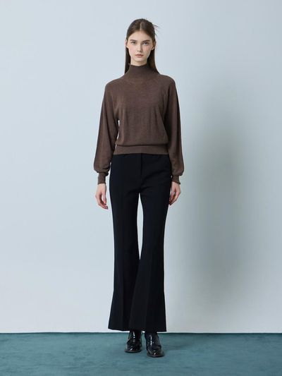 CC collect Hem Slit Bootcut Pants BK_C244MSA036
