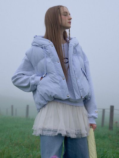CC collect Hooded Short Down Vest [Light Violet] (LV_C244PSB801)