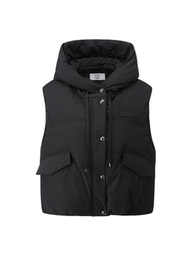 CC collect Hooded Short Premium Down Vest [Black] (C244PSB801)