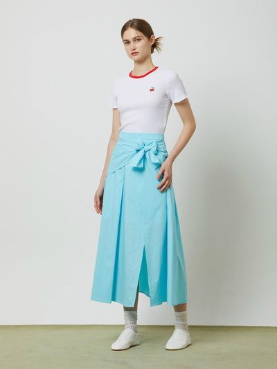 CC collect Knot Detail Tuck Skirt - Blue