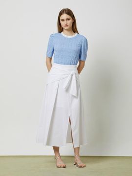 CC collect Knot Detail Tuck Skirt - White