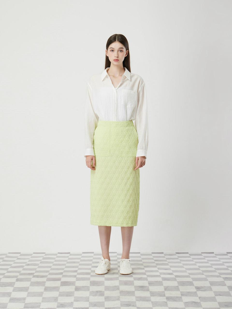 CC collect Logo Embroidered Out-Pocket Shirt Blouse [WH] (C252PSC143)