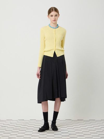 CC collect Logo Jacquard Cable Cardigan [YE] (C252KSL035)