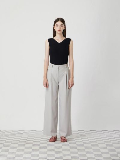 CC collect One-pleat Wide Pants (C252MSA336)