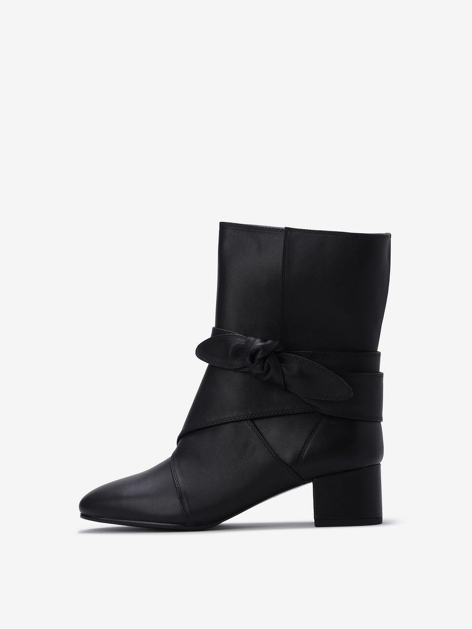 CC collect Ribbon Folding Ankle Boots (C252PHD021) [BK]