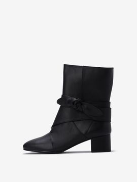 CC collect Ribbon Folding Ankle Boots (C252PHD021) [BK]