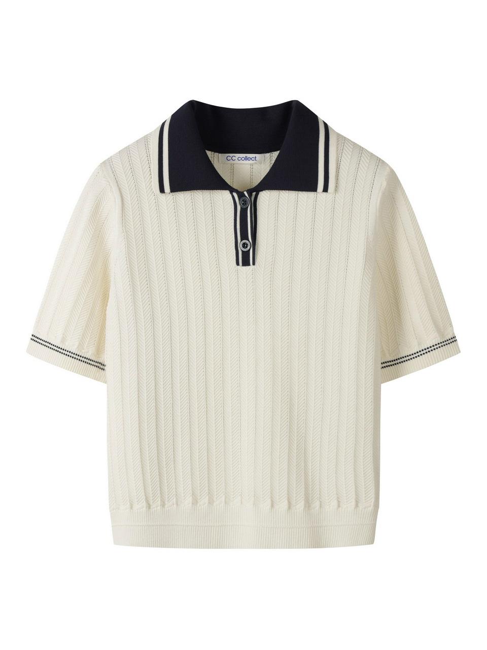 CC collect Round Collar Button Pullover