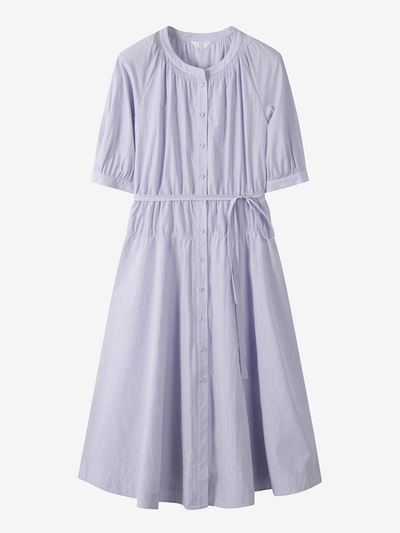 CC collect Round Neck Shirring Flare Dress (C252MSE032)
