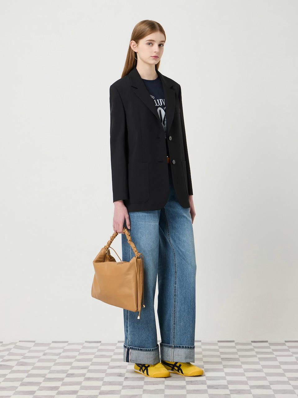 CC collect Single Two-Button Blazer (C252MSF131) [Black]