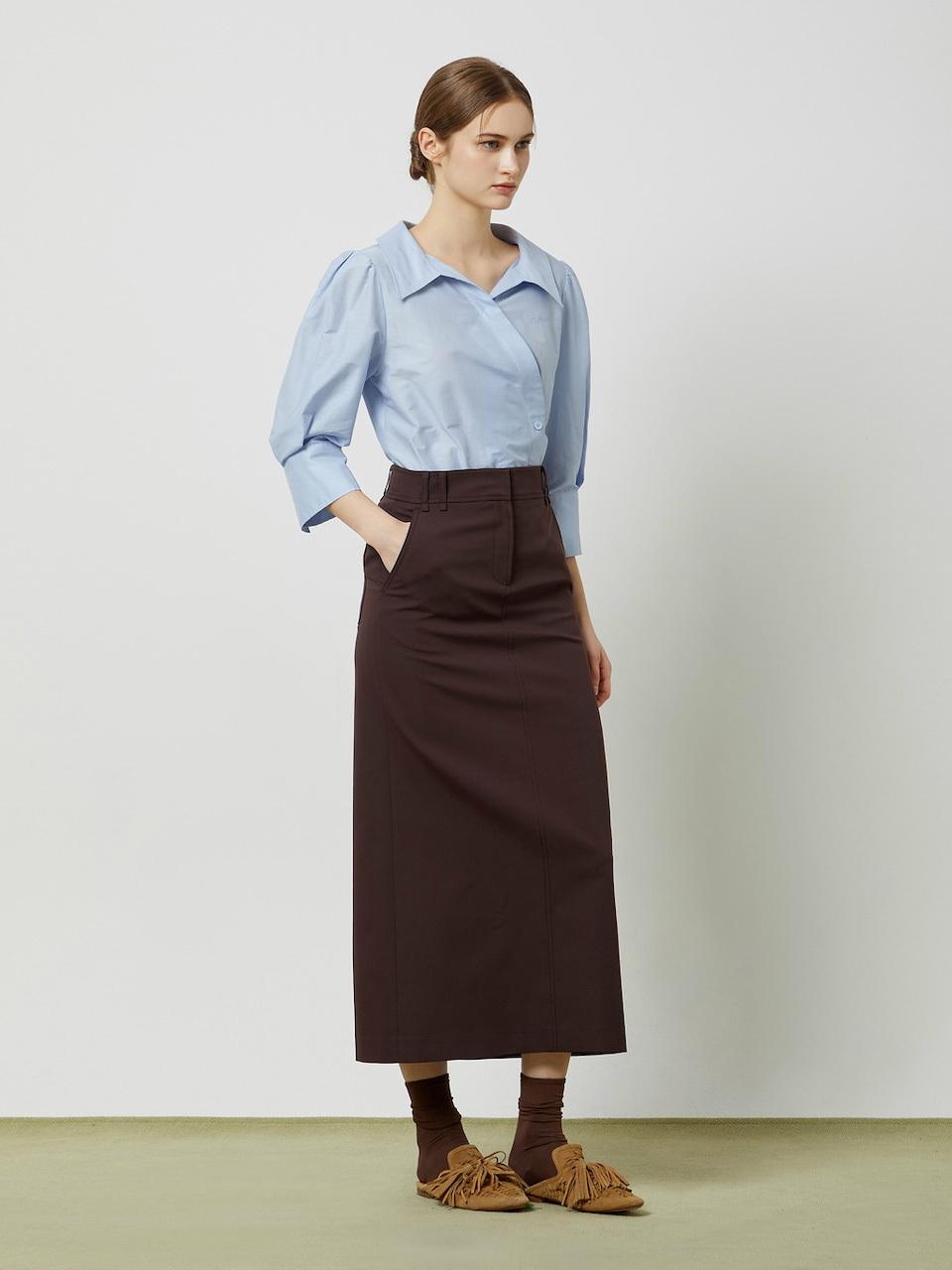 CC collect Slim Long H-Line Skirt DR_C243MSD008