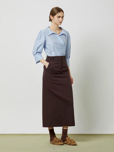 CC collect Slim Long H-Line Skirt DR_C243MSD008