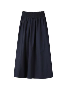 CC collect Smocked Flared Skirt - Navy