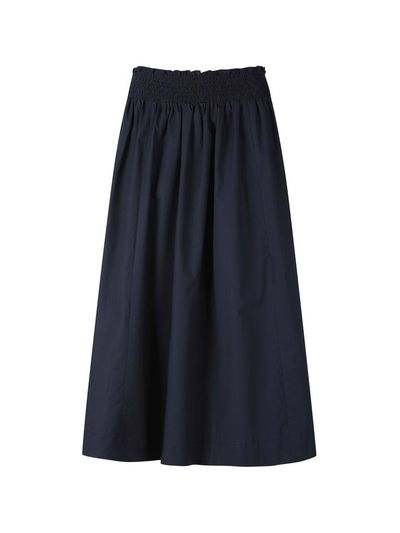 CC collect Smocked Flared Skirt - Navy