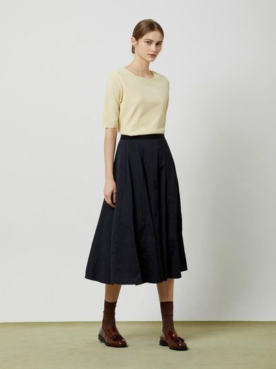 CC collect Square Neck Volume Puff Sleeve Pullover
