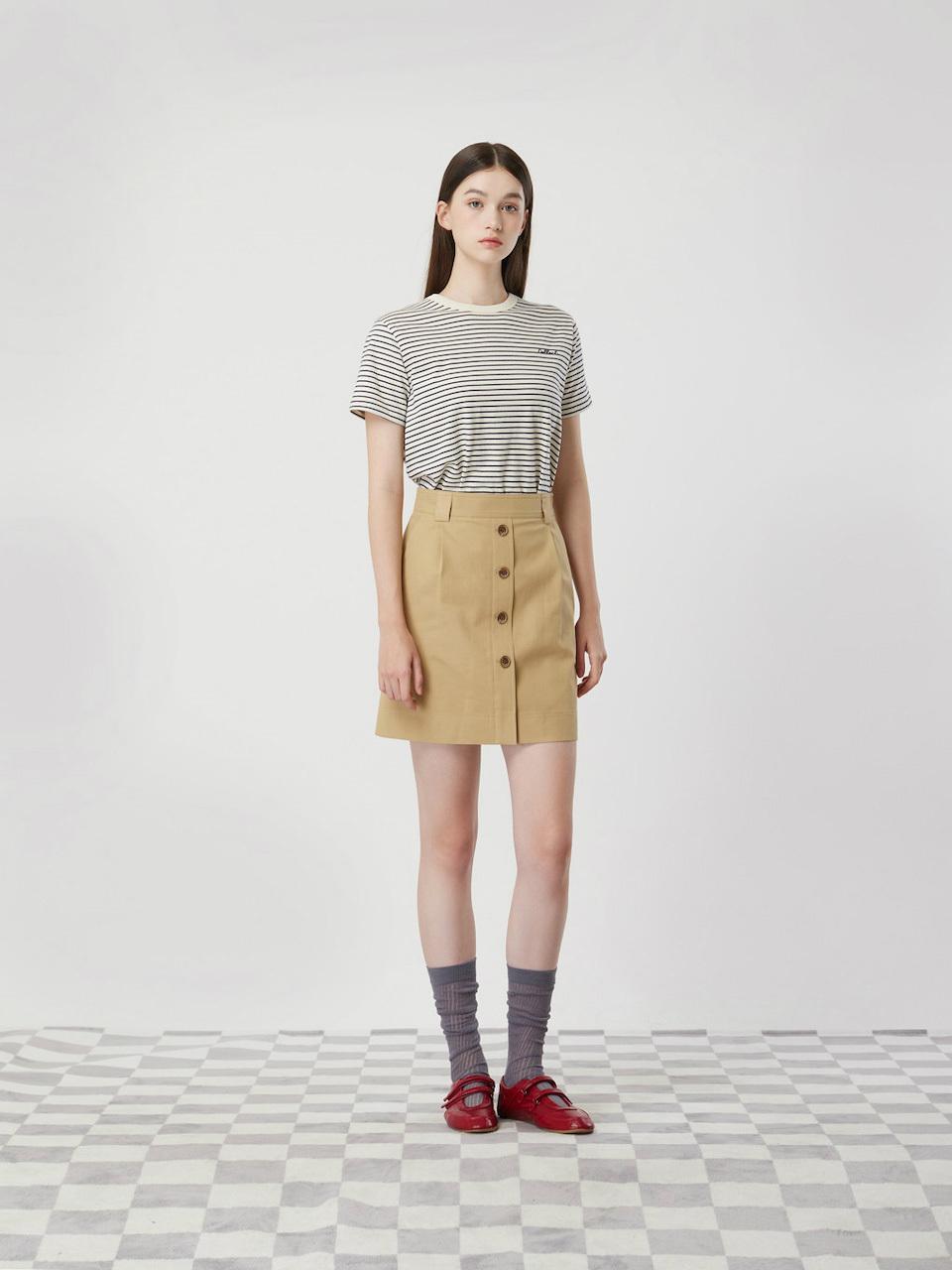 CC collect Volume Pleated Mini Skirt [BE] (C252MSD037)