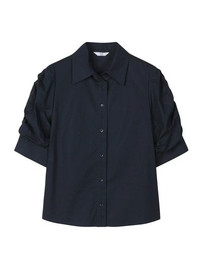 CC collect Volume Shirring Sleeve Shirt DN_C243MSC008