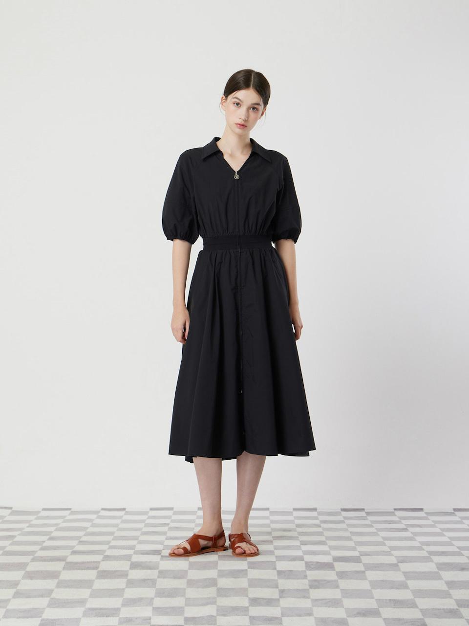 CC collect Zip-up Banded Dress [BK] (C252PSE139)