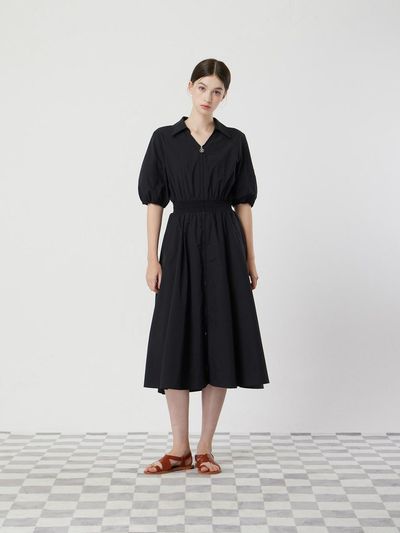 CC collect Zip-up Banded Dress [BK] (C252PSE139)