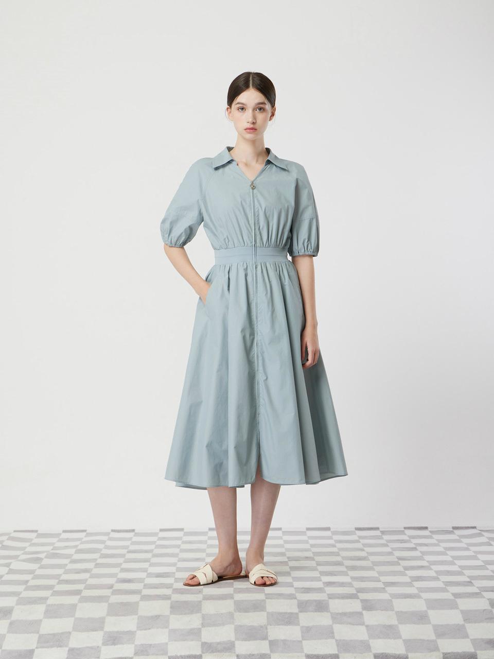 CC collect Zip-up Banded Dress (C252PSE140)