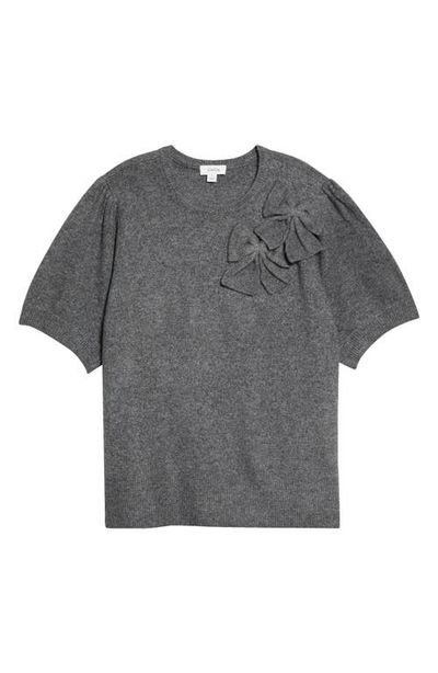 CeCe CeCe Bow Appliqu Short Sleeve Sweater