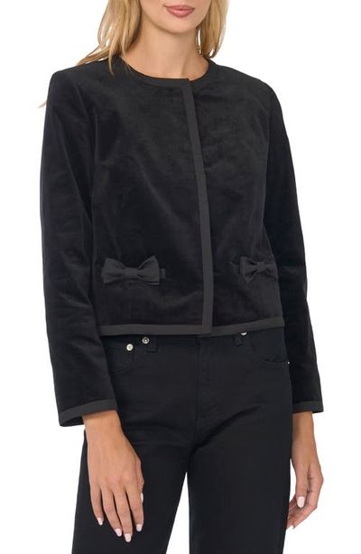 CeCe CeCe Bow Detail Collarless Jacket