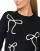 Cece CeCe Bow Embroidery Crewneck Long Sleeve Sweater - 3