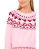 Cece CeCe Bow Fair Isle Raglan Sleeve Sweater - 3